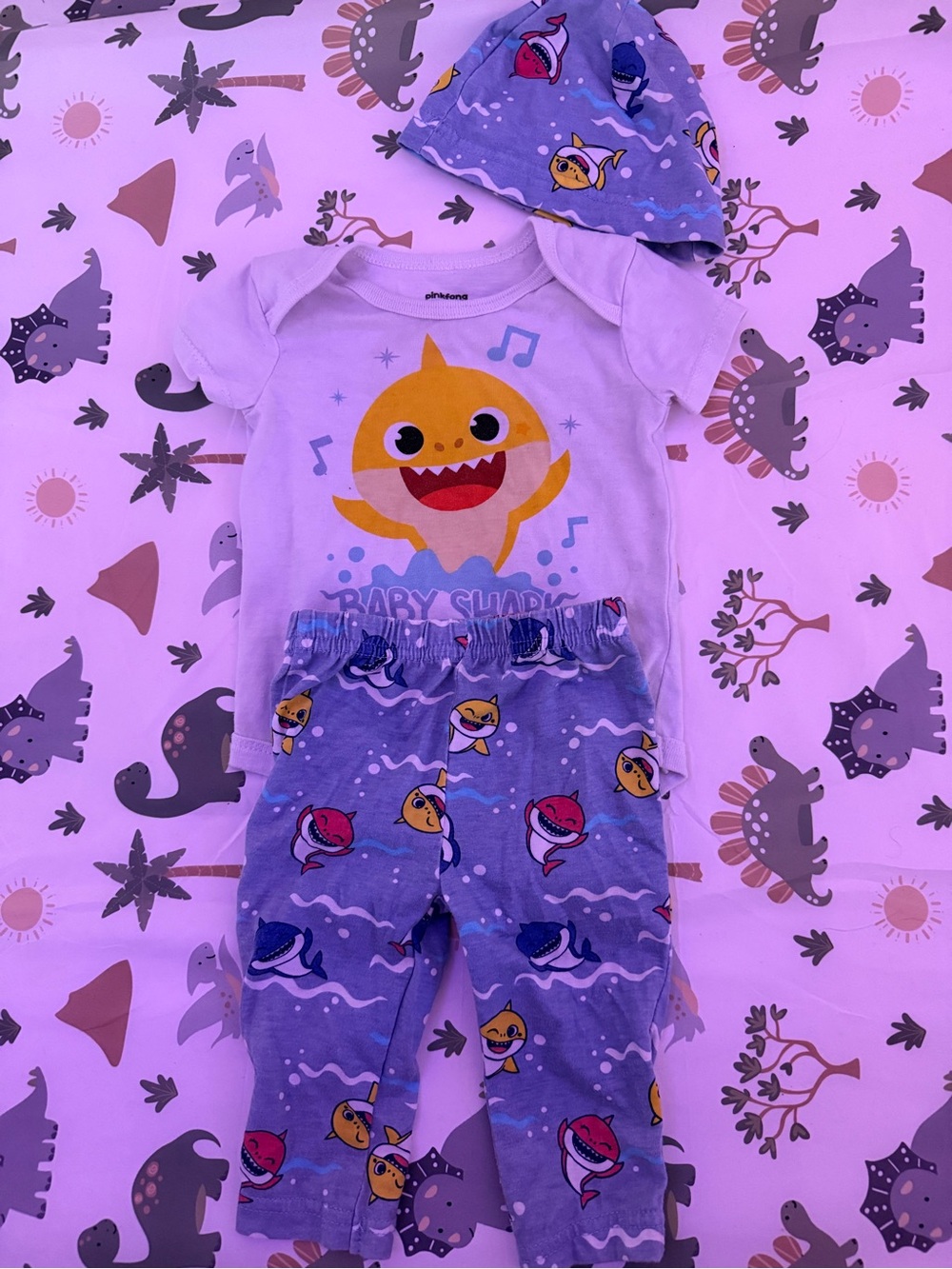 Baby Shark 3-Piece Infant Outfit - Yellow & Blue